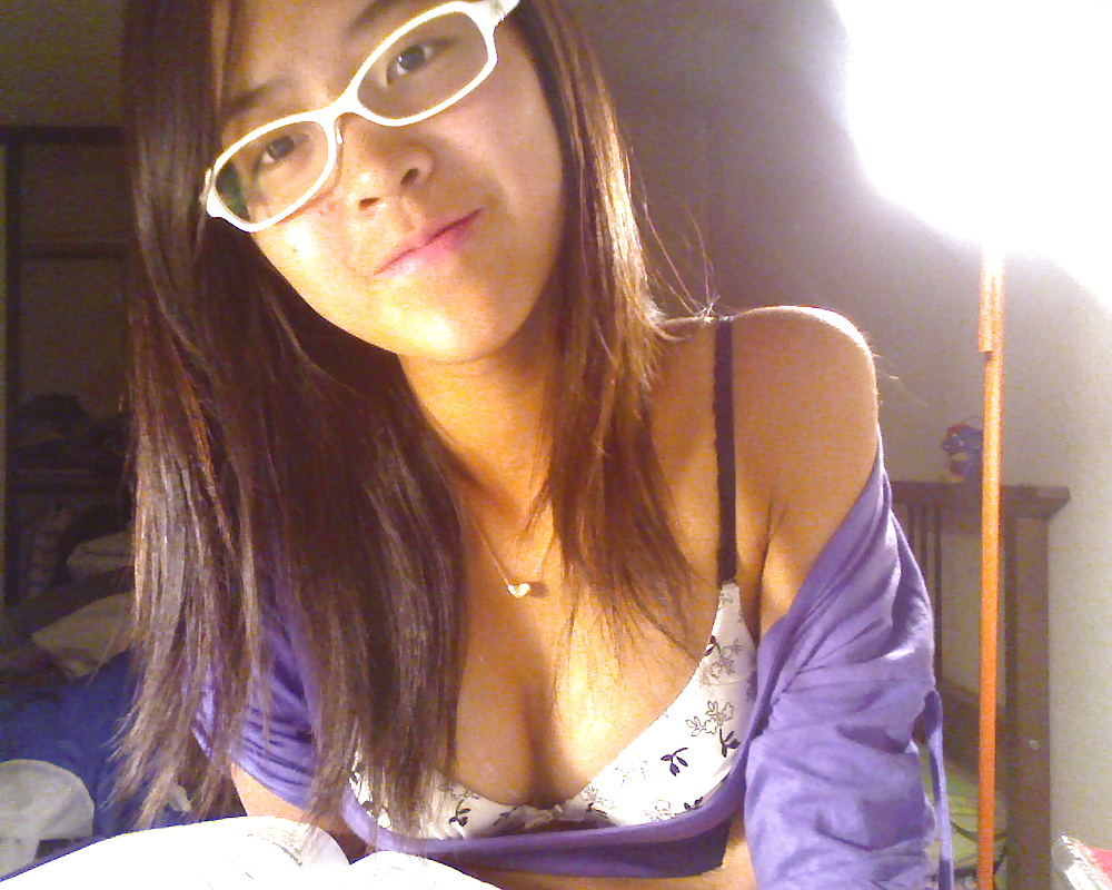 Sexy asian teen with glasses #30188378