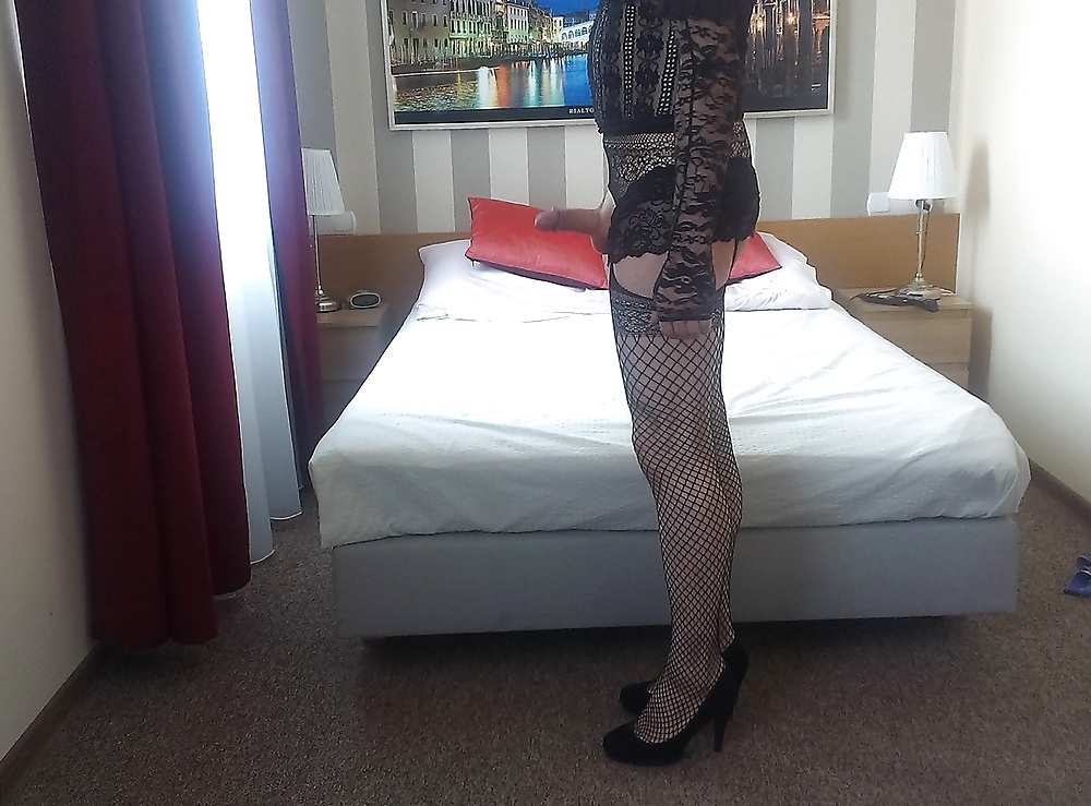 In a hotel room -  lace lingerie & heels #28915949