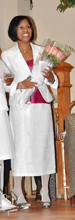 Ebony Babes Wearing White Stockings & Pantyhose #25159974