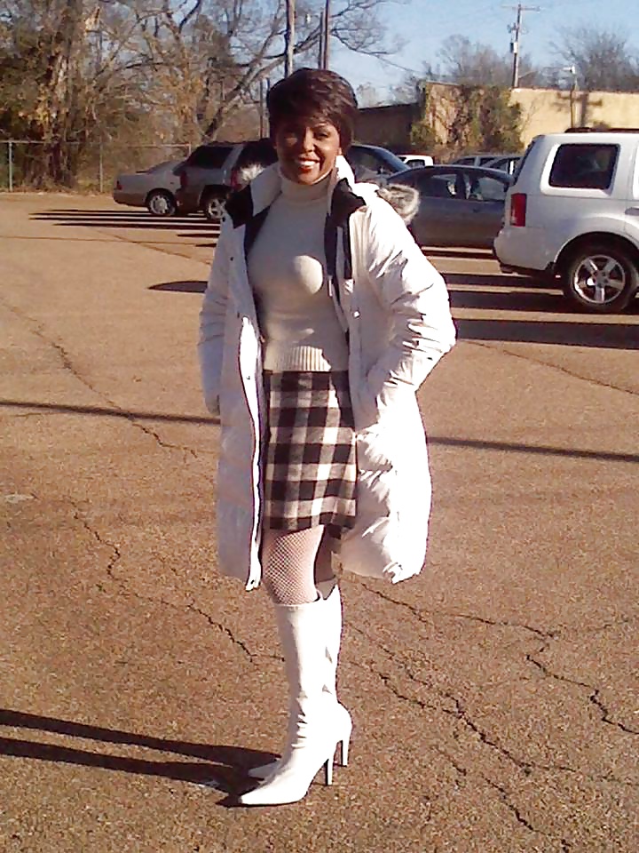 Ebony Babes Wearing White Stockings & Pantyhose #25160363
