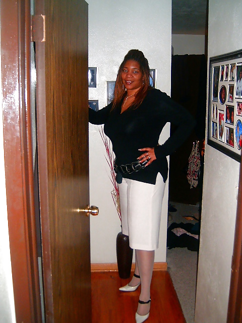 Ebony Babes Wearing White Stockings & Pantyhose #25160687