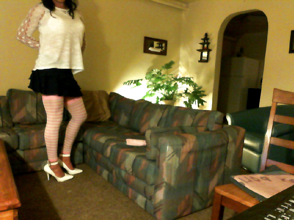 CD Lisa love in her new pink stockings and 5 inch heels #25331121