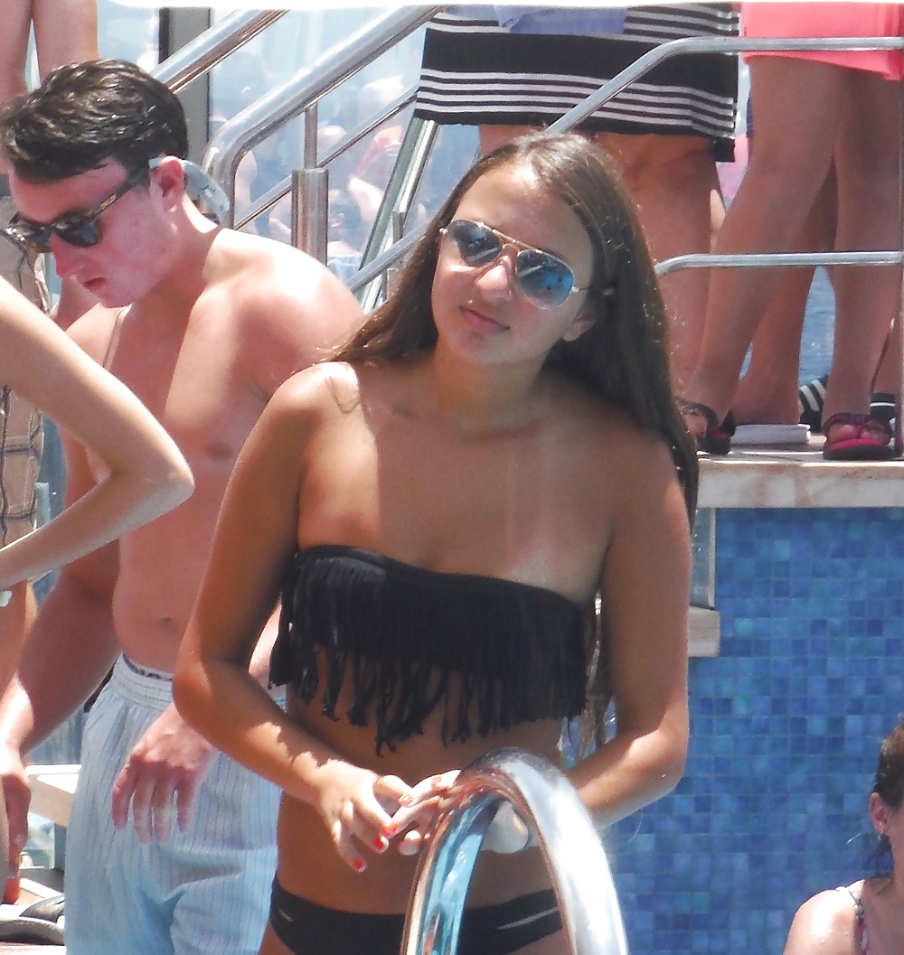 Cute Italian teen butt & ass at bikini pool  #29000624