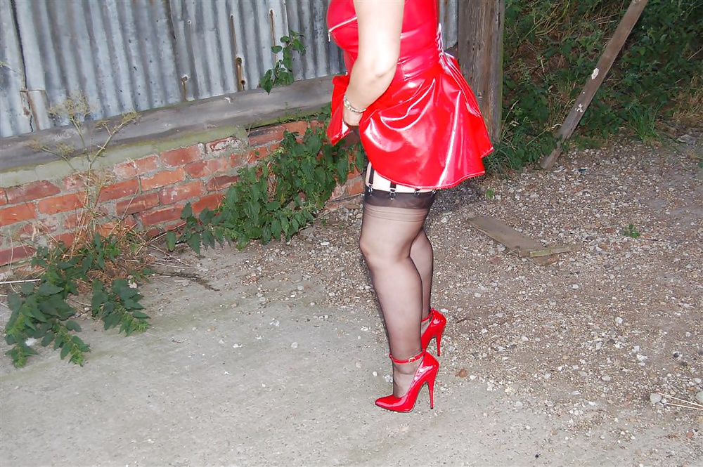 Linda red pvc outfit this is got Jim #30393828
