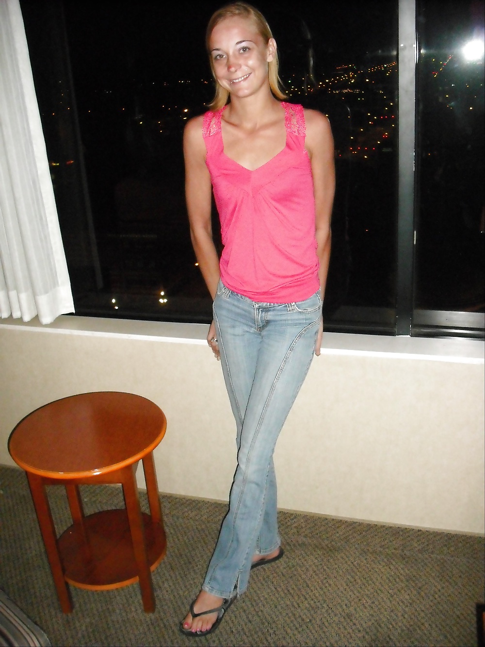 Skinny Hooker flashes in a hotel window #31458951