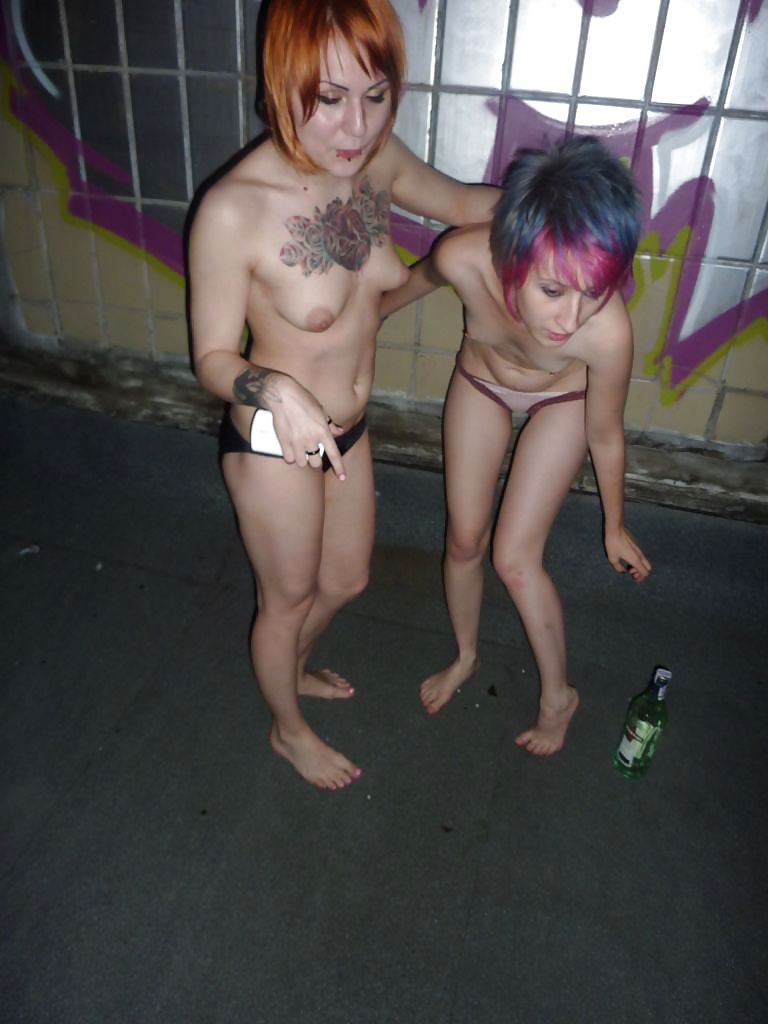 3 emo slags party naked #26148562