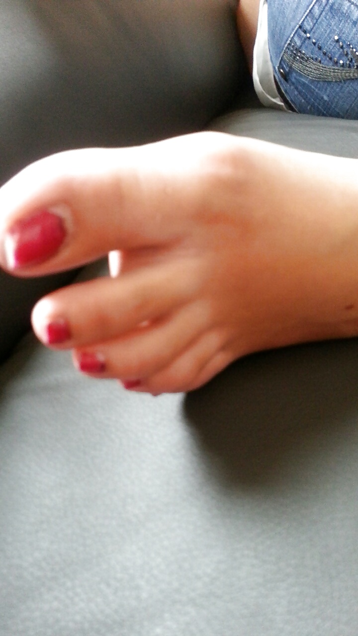 Französisch Liebhaber Frau Rot Zehen Füße #28029883
