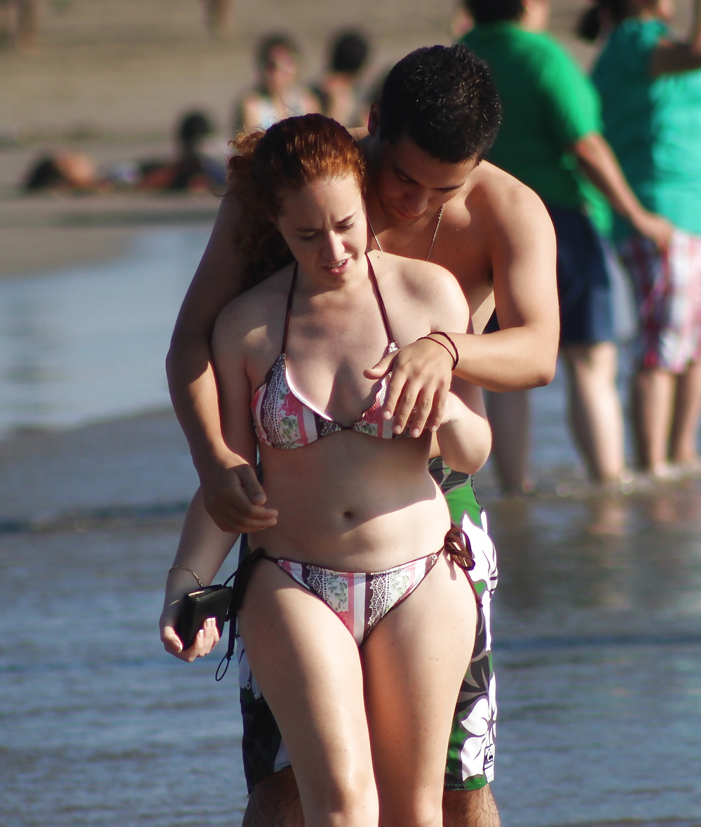 Couple on the beach (voyeur vacation) #35513473