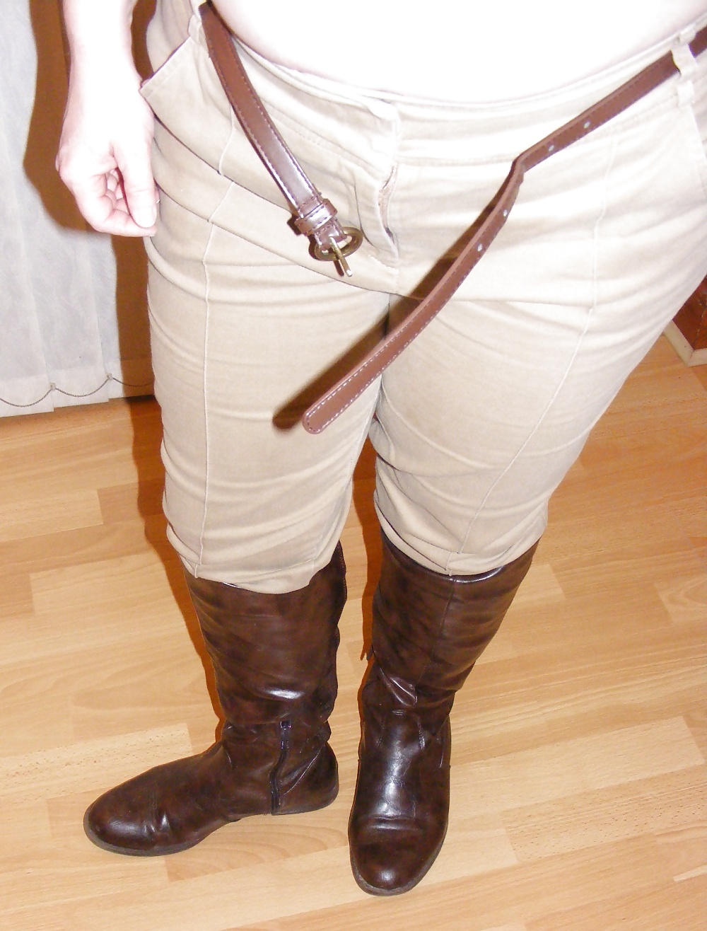 White knickers, boots, and riding crop #25226805