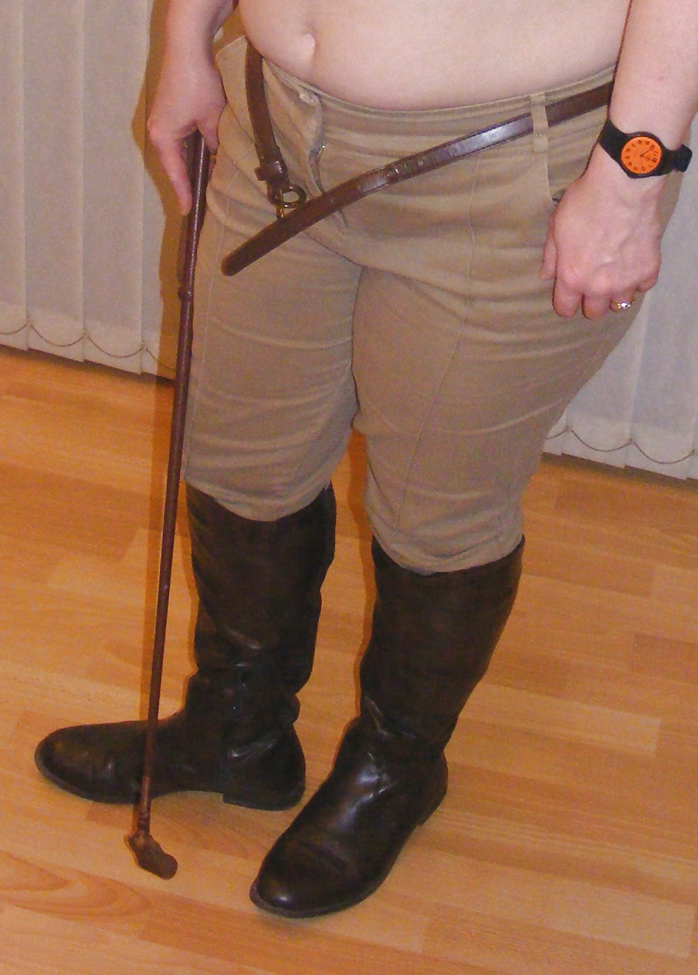 White knickers, boots, and riding crop #25226821