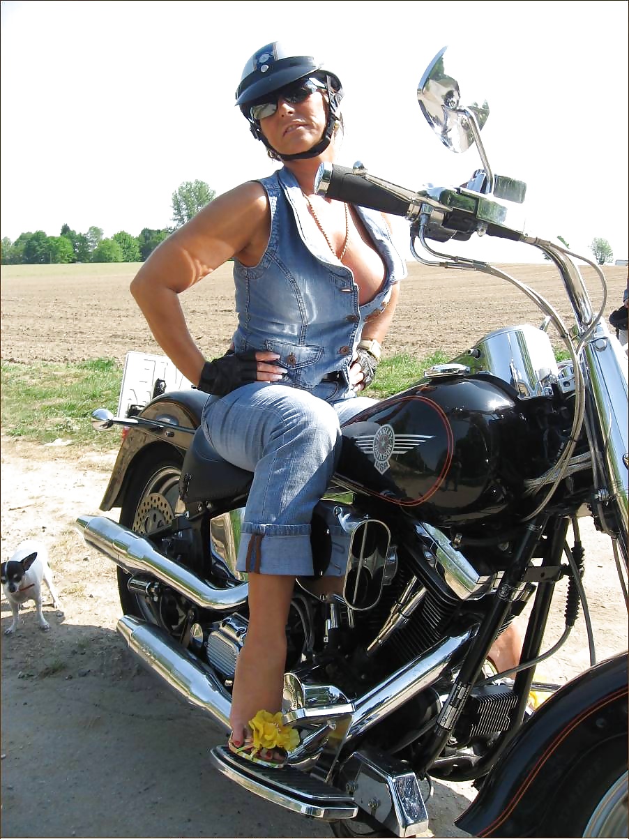 Lady Barbara - sexy biker in high heels #28788532