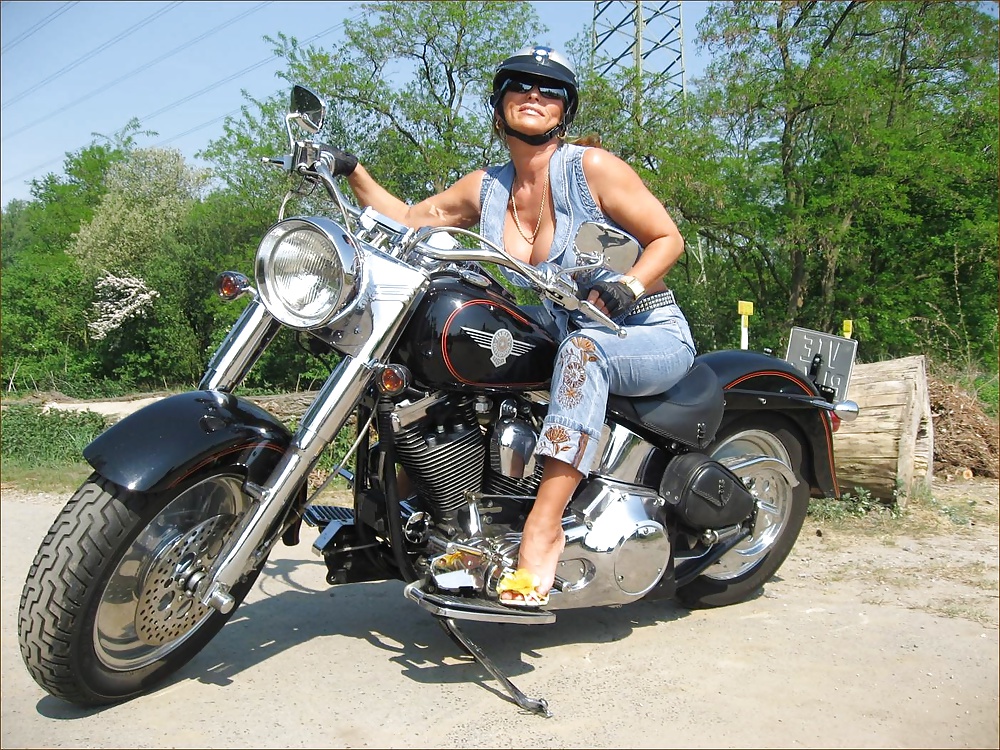 Lady Barbara - sexy biker in high heels #28788553