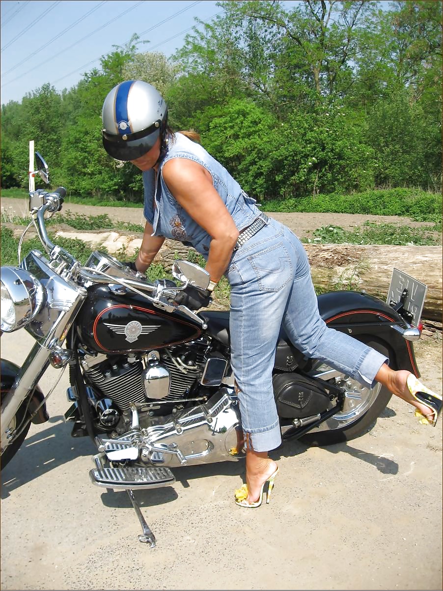 Lady Barbara - sexy biker in high heels #28788558