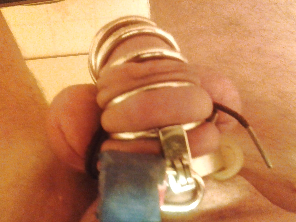 Seperated balls while in chastity device #28982293