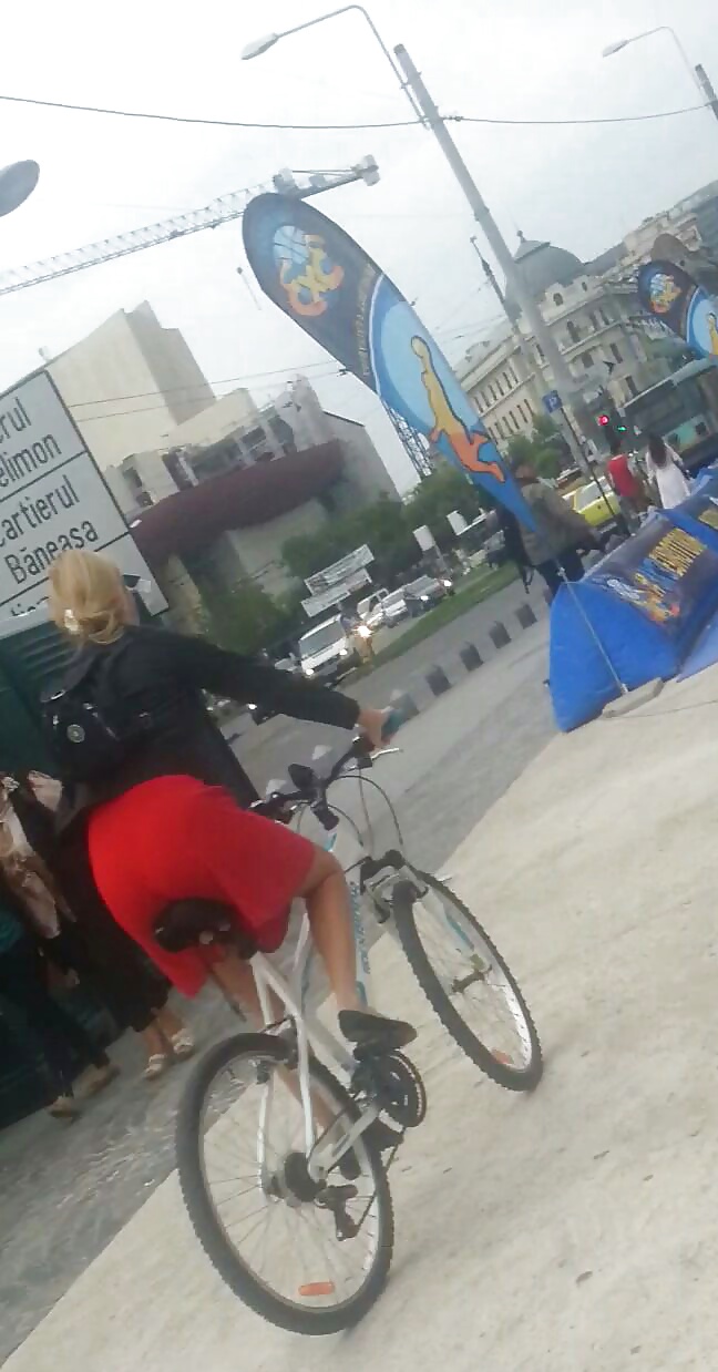 Spy sexy women in bicycle romanian #30468209