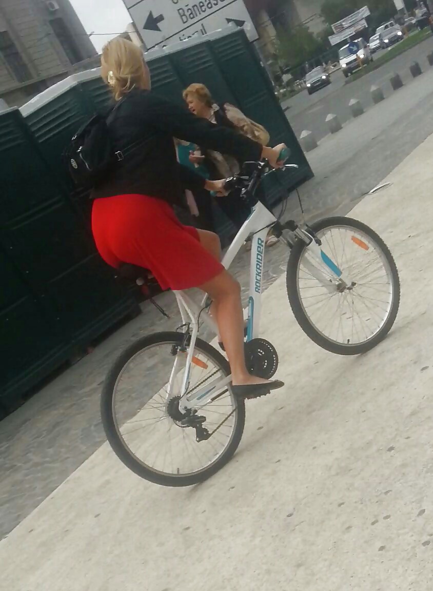 Spy sexy women in bicycle romanian #30468215
