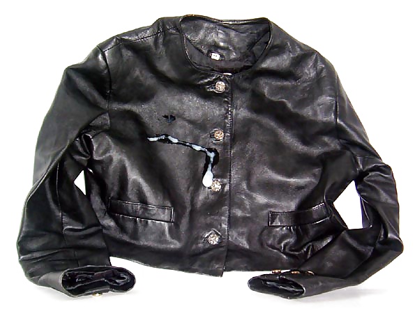 Black leather jacket #31476348