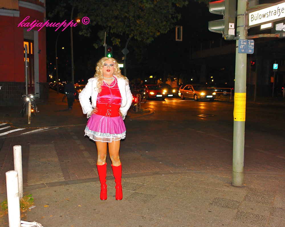 Real prostitute tgirl on street of berlin #38011387