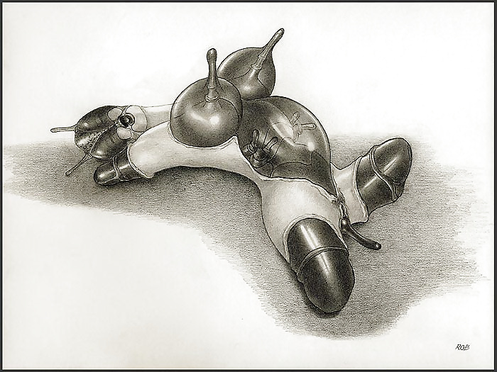 Bizarre B&W Latex Art #39240836