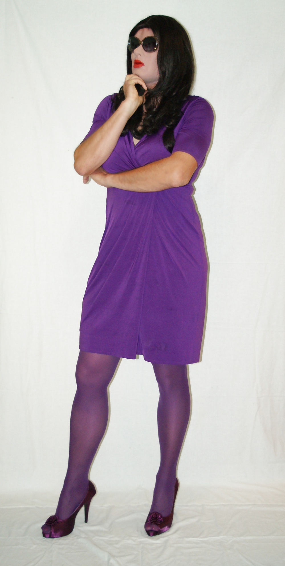 Robe Violette Et Collants #41059969