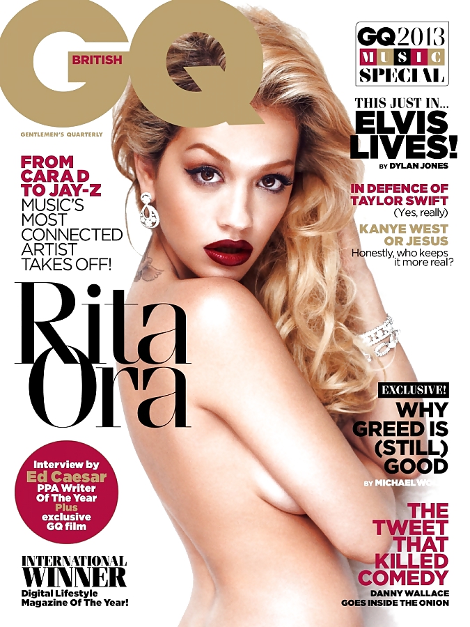 Rita Ora Bedeckt Oben Ohne In Der GQ Uk August 2013 #37691071