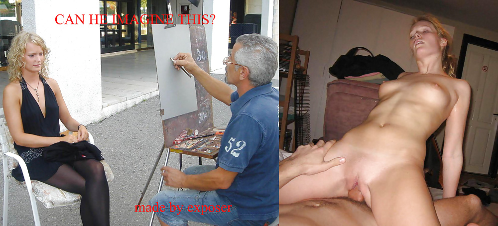 Exposed Slut Wives - Before and After 74 #27771873