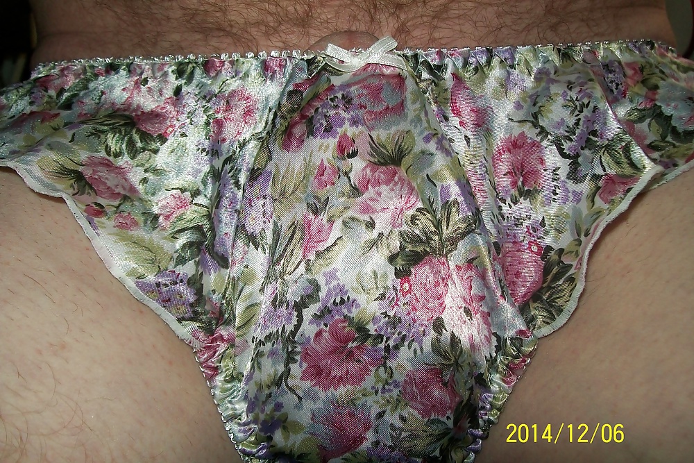 Satin floral flutter panties #39222380