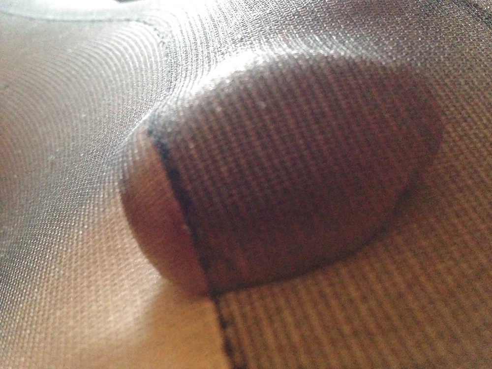 My sissy cock in sheer black pantyhose #27292169