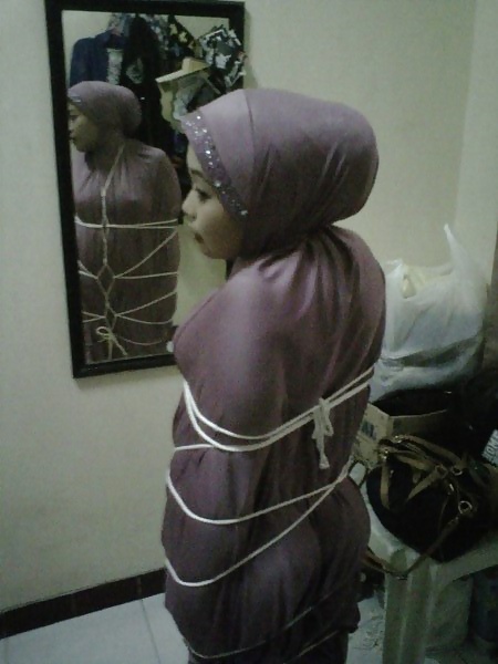 Jilbab Tudung Bondage Tied #33470817