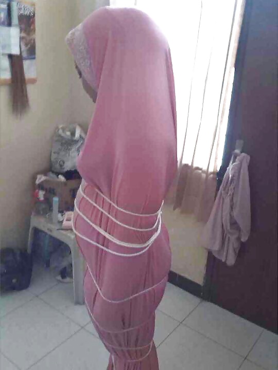 Jilbab Tudung Bondage Tied #33470892