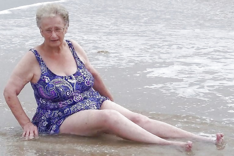 Omas,grannies at the beach  #25471694