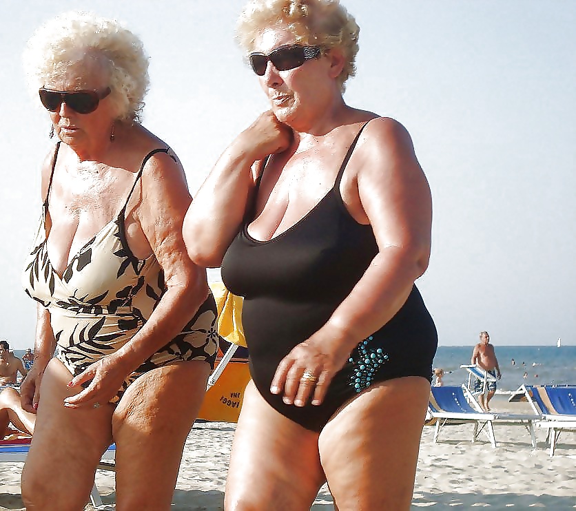 Omas,grannies at the beach  #25471829