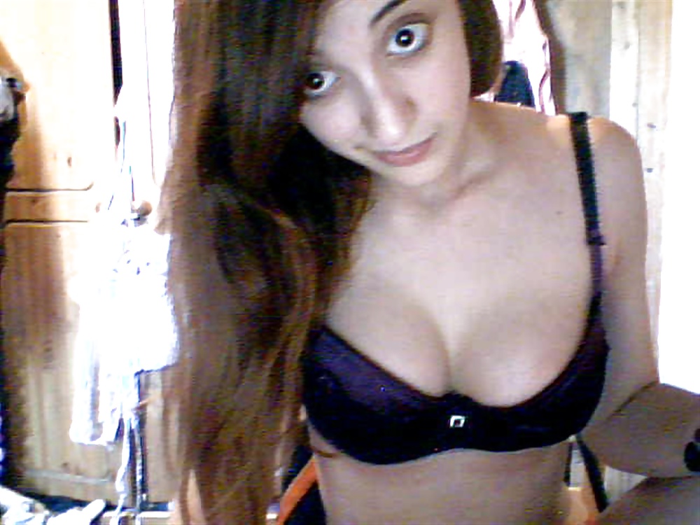 Busty nerdy gamer girl topless webcam #34043236