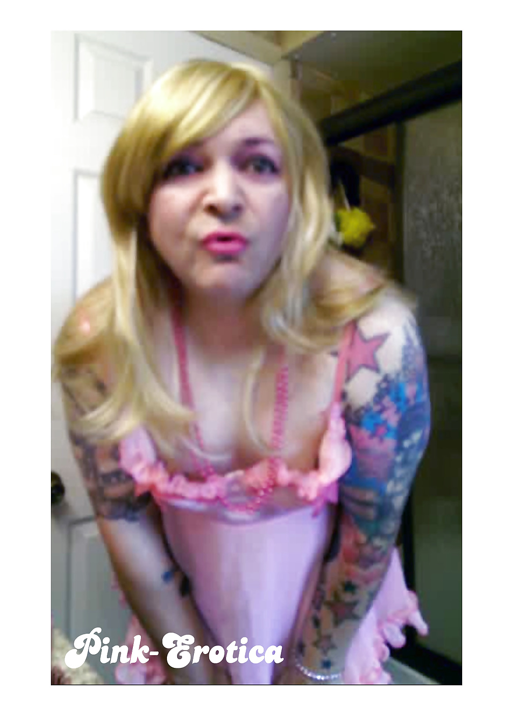 Pink-Erotica Cross Dresser Blonde Babydoll #32478343