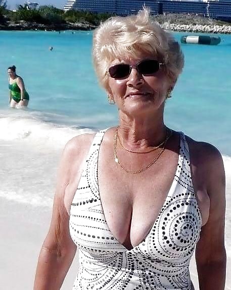 Granny Cleavage tits #23492394