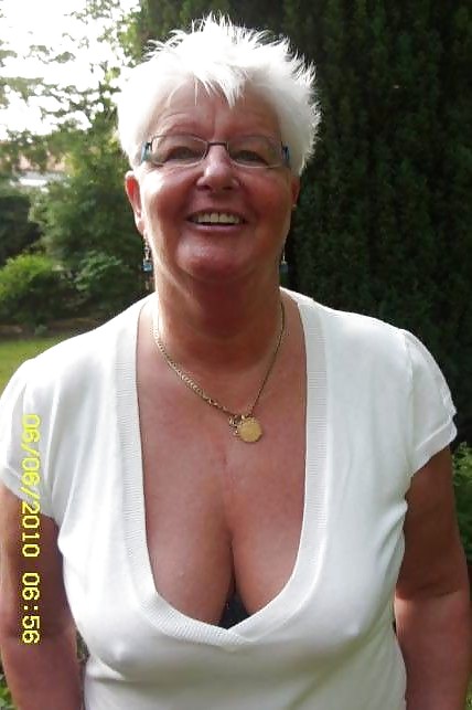 Granny Cleavage tits #23492457