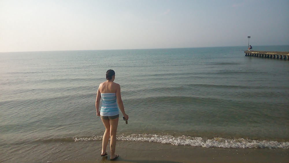 My girlfriend on the beach #28336272