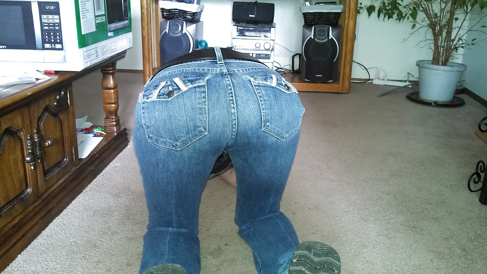 My hot as hell wife in tight ass jeans. #26722263