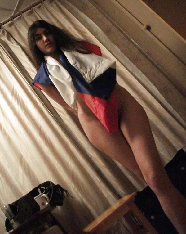 Armenian teen with Russian flag #23215331
