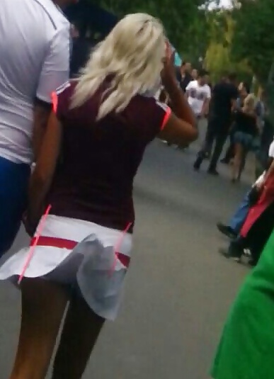 Spy sexy blonde skirt and feet romanian #41004749