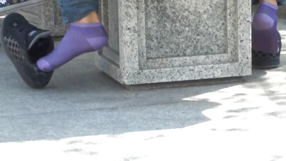 紫色の靴下 dc スニーカー靴プレイ
 #38766666