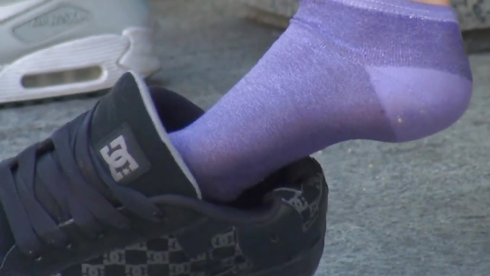 Purple socks dc sneaker shoeplay #38766702