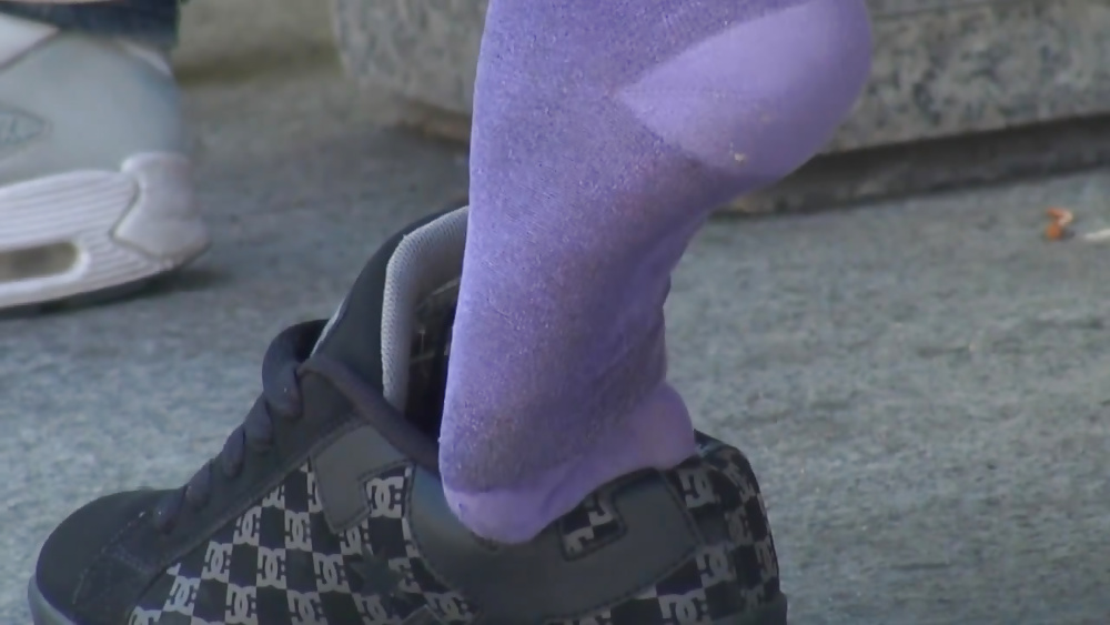 Purple socks dc sneaker shoeplay #38766725