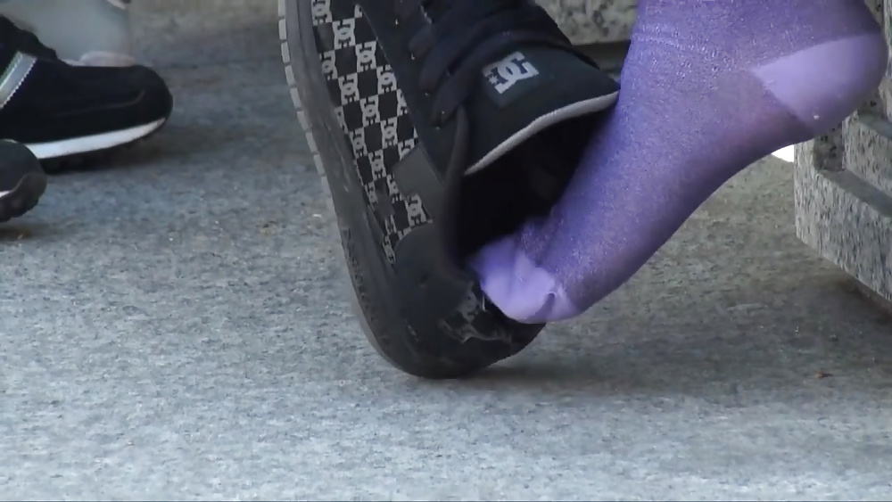 Purple socks dc sneaker shoeplay #38766866