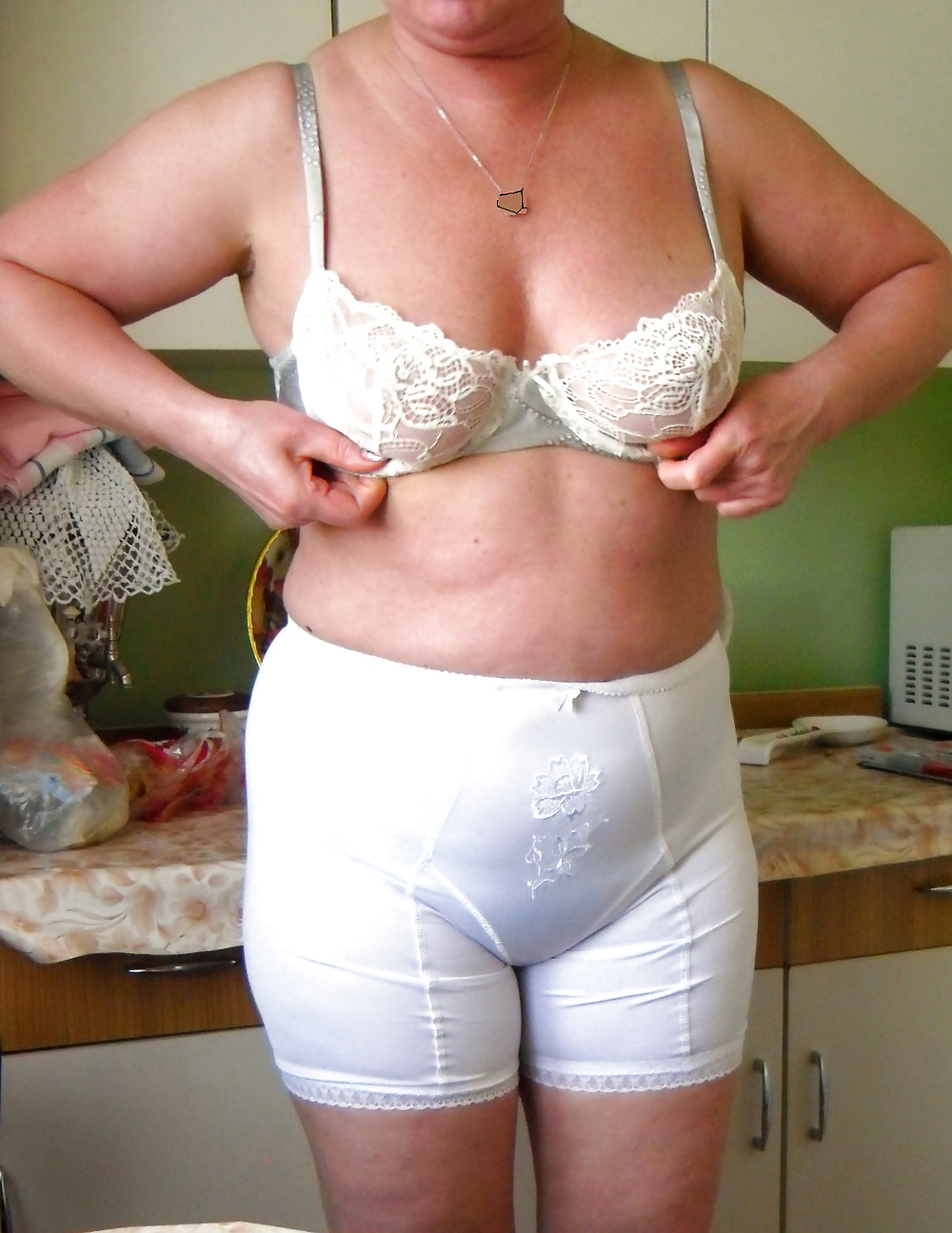 Pushuna's white longleg panty girdle #30117103