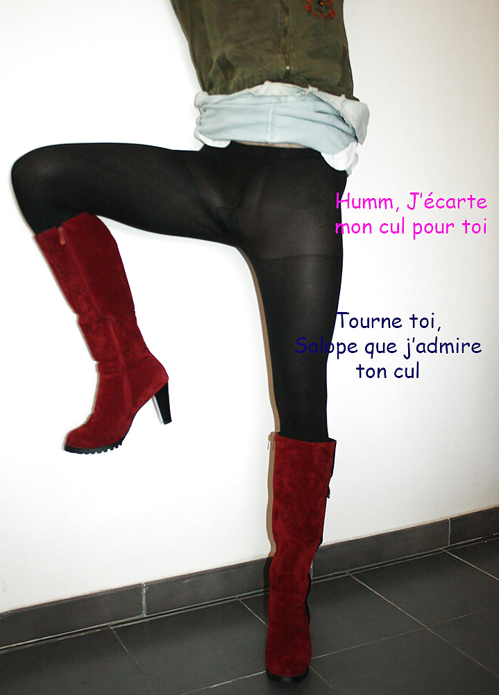 Mit Meinem Neuen Stiefel Version Französisch Caption #32078070