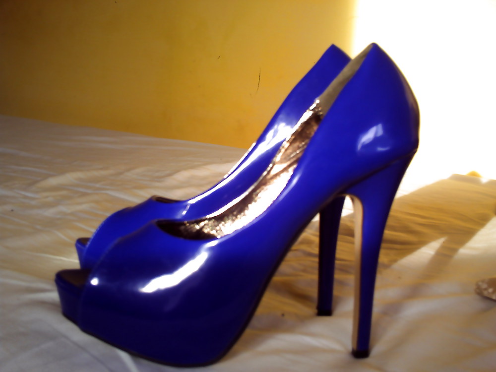 Baiser Nouveaux Talons Chaussures Bleues #34207518