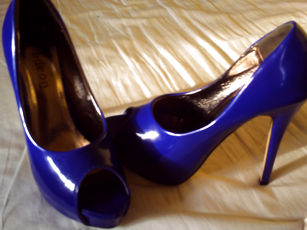 Baiser Nouveaux Talons Chaussures Bleues #34207544