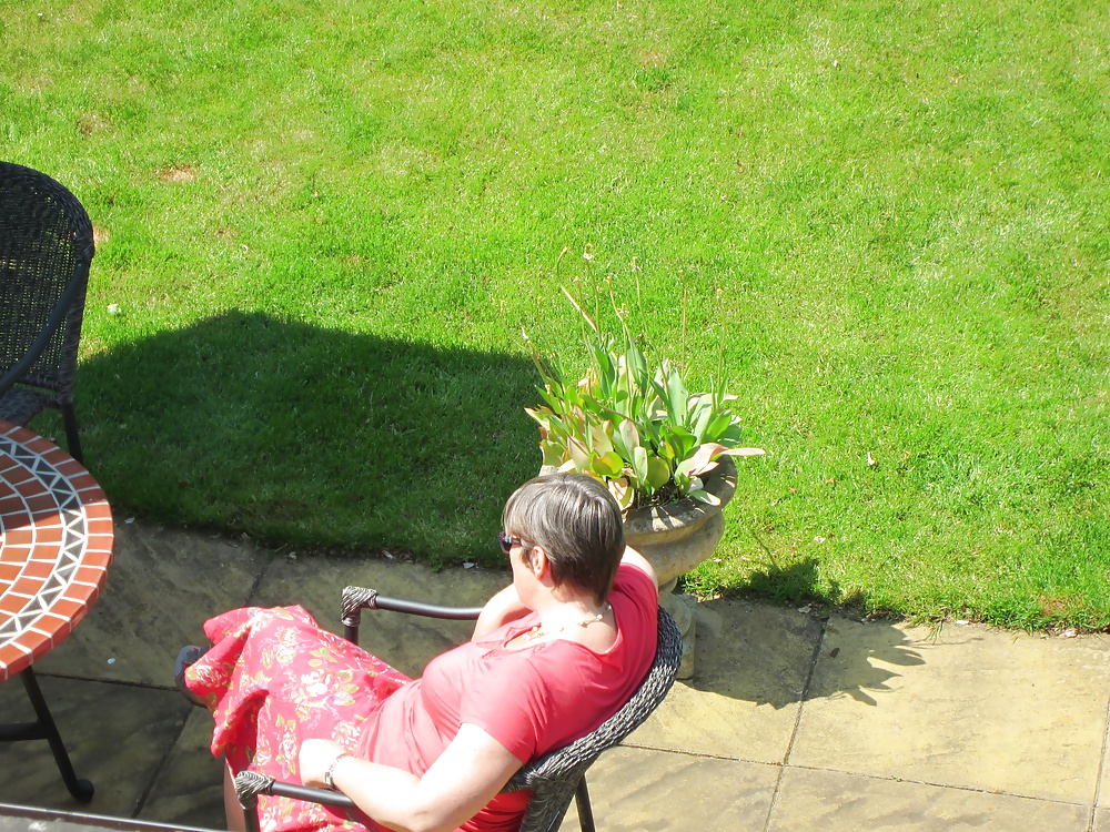 Mrs P dressed in the garden #34260547