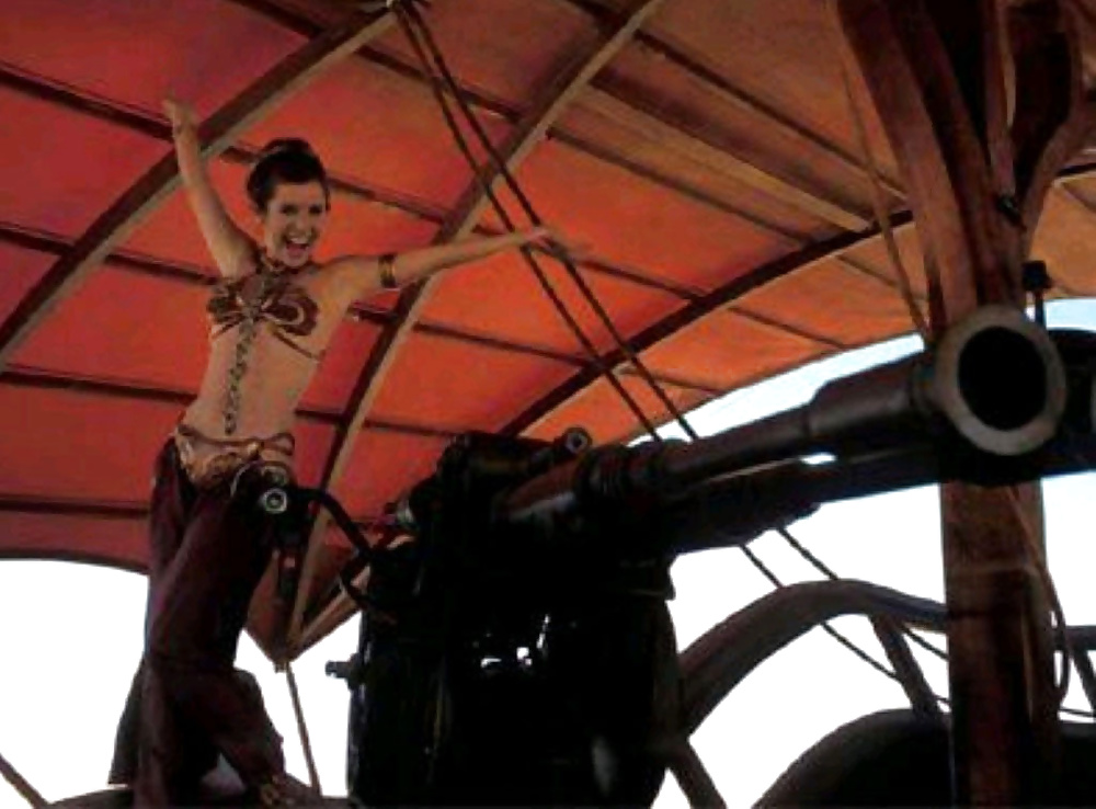 Rare slave Princess Leia behind the scenes #32568194